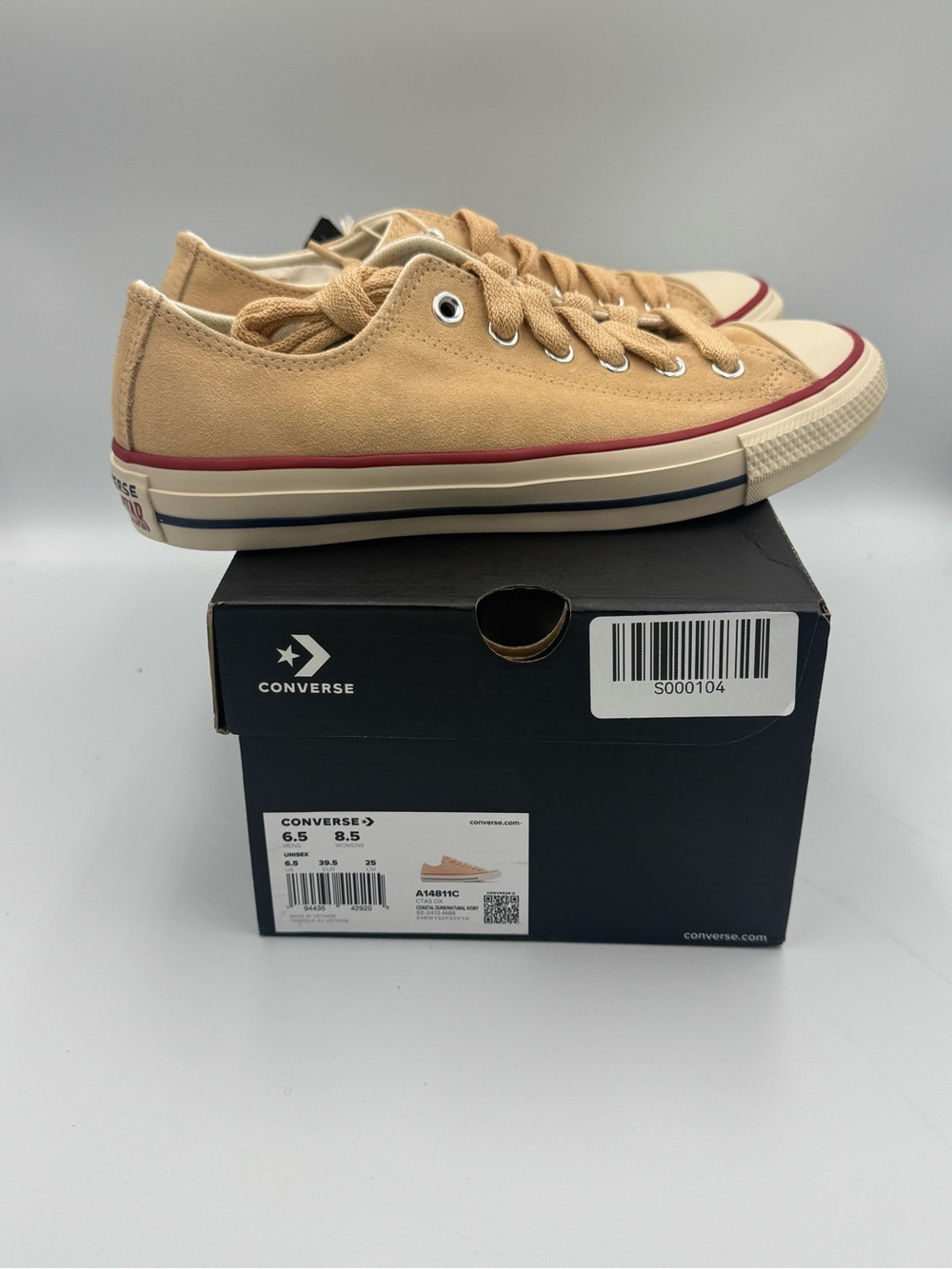 Converse CTAS Ox Suede Coastal Dune Natural Ivory Sneakers Women’s 8.5 NIB
